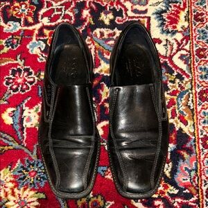 Ecco Men's Black Leather Slip-On Shoes